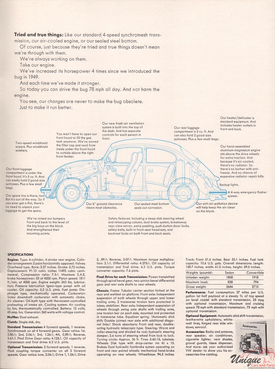 1968 Volkswagen Full Line Brochure Page 12